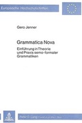 Cover: Grammatica Nova - Peter Lang Verlag