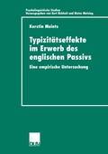 Cover: Typizit&auml;tseffekte im Erwerb des englischen Passivs - Deutscher Universit&auml;tsverlag
