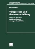 Cover: Versprecher und Genusverarbeitung - Deutscher Universit&auml;tsverlag