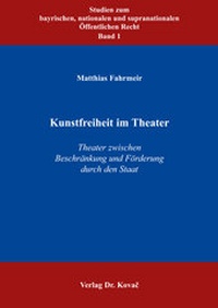 Abbildung von: Kunstfreiheit im Theater - Kovac, Dr. Verlag