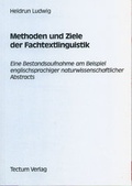 Cover: Methoden und Ziele der Fachtextlinguistik - Tectum Wissenschaftsverlag