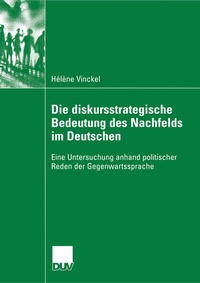 Abbildung von: Die diskursstrategische Bedeutung des Nachfelds im Deutschen - Deutscher Universitätsverlag