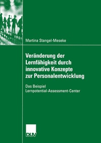 Abbildung von: Veränderung der Lernfähigkeit durch innovative Konzepte zur Personalentwicklung - Deutscher Universitätsverlag