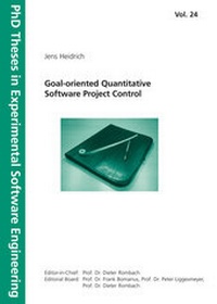 Enlarge image Cover: Goal-oriented Quantitative Software Project Control. - Fraunhofer IRB Verlag
