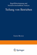 Cover: Teilung von Betrieben - Deutscher Universit&auml;tsverlag
