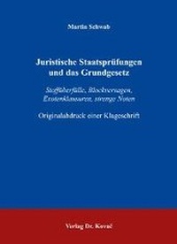 Abbildung von: Juristische Staatsprüfungen und das Grundgesetz - Kovac, Dr. Verlag