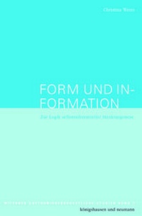 Enlarge image Cover: Form und In-formation - Königshausen & Neumann