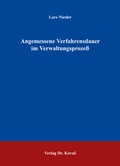 Cover: Angemessene Verfahrensdauer im Verwaltungsprozess - Kovac, Dr. Verlag