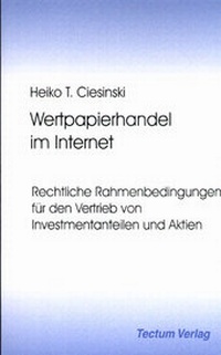Abbildung von: Wertpapierhandel im Internet - Tectum Wissenschaftsverlag