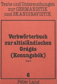 Abbildung von: Verbwörterbuch zur altisländischen Gragas (Konungsbok) - Peter Lang Verlag
