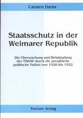 Cover: Staatsschutz in der Weimarer Republik - Tectum Wissenschaftsverlag