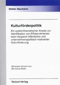 Cover: Kulturf&ouml;rderpolitik - Tectum Wissenschaftsverlag