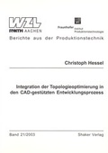 Cover: Integration der Topologieoptimierung in den CAD-gest&uuml;tzten Entwicklungsprozess - Shaker