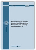 Cover: Wasseraufnahme von Perimeterd&auml;mmung aus EPS-Vergleich der Pr&uuml;fverfahren nach Zulassung bis 2003 und EN 13163. Abschlussbericht. - Fraunhofer IRB Verlag