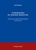 Cover: Auslandseins&auml;tze der deutschen Bundeswehr - Kovac, Dr. Verlag
