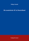 Abbildung von: Die monistische SE in Deutschland - Kovac, Dr. Verlag