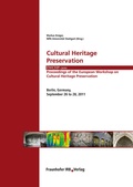 Cover: Cultural Heritage Preservation - Fraunhofer IRB Verlag