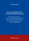 Bild: Der Sanierungsplan nach § 13 Bundes-Bodenschutzgesetz - Kovac, Dr. Verlag