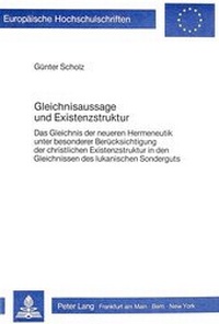 Abbildung von: Gleichnisaussage und Existenzstruktur - Peter Lang Verlag