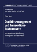 Cover: Qualit&auml;tsmanagement und Transaktionskostenansatz - Deutscher Universit&auml;tsverlag