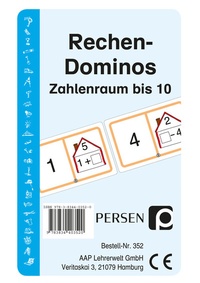 Abbildung von: Rechen-Dominos: Zahlenraum bis 10 - Persen Verlag in der AAP Lehrerwelt GmbH