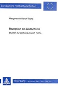 Cover: Rezeption als Ged&auml;chtnis - Peter Lang Verlag
