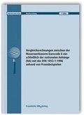 Cover: Vergleichsrechnungen zwischen der Mauerwerksnorm Eurocode 6 einschlie&szlig;lich der nationalen Anh&auml;nge (NA) mit der DIN 1053-1:1996 anhand von Praxisbeispielen. Abschlussbericht. - Fraunhofer IRB Verlag