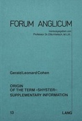 Cover: Origin of the Term &laquo;Shyster&raquo;: Supplementary Information - Peter Lang Verlag