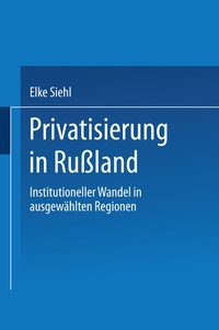 Abbildung von: Privatisierung in Rußland - Deutscher Universitätsverlag