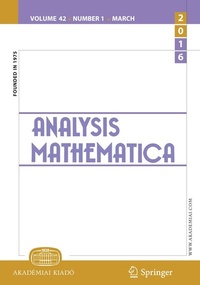 Abbildung von: Analysis Mathematica - Akadémiai Kiadó