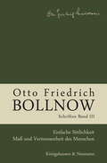 Cover: Otto Friedrich Bollnow: Schriften - K&ouml;nigshausen & Neumann