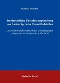 Bild: Strafrechtliche Unterlassungshaftung von Amtsträgern in Umweltbehörden - Kovac, Dr. Verlag