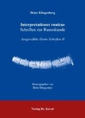 Cover: Interpretationes runicae Schriften zur Runenkunde - Kovac, Dr. Verlag