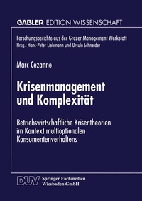 Abbildung von: Krisenmanagement und Komplexität - Deutscher Universitätsverlag
