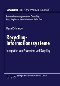 Enlarge image Cover: Recycling-Informationssysteme - Deutscher Universitätsverlag