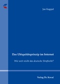 Cover: Das Ubiquit&auml;tsprinzip im Internet - Kovac, Dr. Verlag