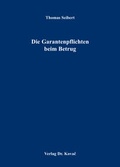 Cover: Die Garantenpflichten beim Betrug - Kovac, Dr. Verlag