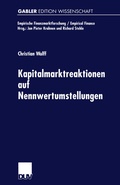 Cover: Kapitalmarktreaktionen auf Nennwertumstellungen - Deutscher Universit&auml;tsverlag