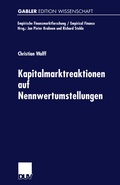 Cover: Kapitalmarktreaktionen auf Nennwertumstellungen - Deutscher Universit&auml;tsverlag