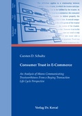 Cover: Consumer Trust in E-Commerce - Kovac, Dr. Verlag