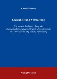 Abbildung von: Gleichheit und Verwaltung - Kovac, Dr. Verlag