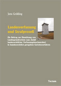 Abbildung von: Landesverfassung und Strafprozess - Tectum Wissenschaftsverlag