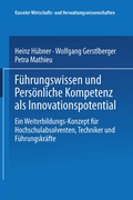 Cover: F&uuml;hrungswissen und Pers&ouml;nliche Kompetenz als Innovationspotential - Deutscher Universit&auml;tsverlag