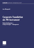 Cover: Corporate Foundation als PR-Instrument - Deutscher Universit&auml;tsverlag