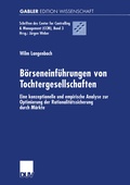 Cover: B&ouml;rseneinf&uuml;hrungen von Tochtergesellschaften - Deutscher Universit&auml;tsverlag