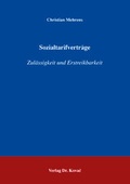 Cover: Sozialtarifvertr&auml;ge - Kovac, Dr. Verlag