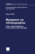 Cover: Management von Softwareprojekten - Deutscher Universit&auml;tsverlag