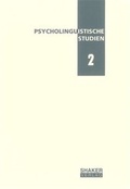 Cover: Psycholinguistische Studien 2 - Shaker