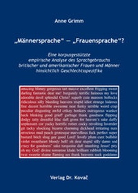 Abbildung von: "Männersprache" - "Frauensprache"? - Kovac, Dr. Verlag