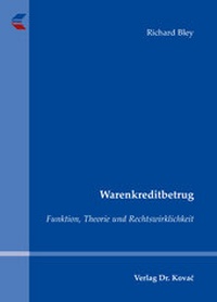 Abbildung von: Warenkreditbetrug - Kovac, Dr. Verlag